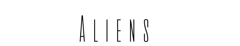 Aliens & Cows Thin Font Download Free